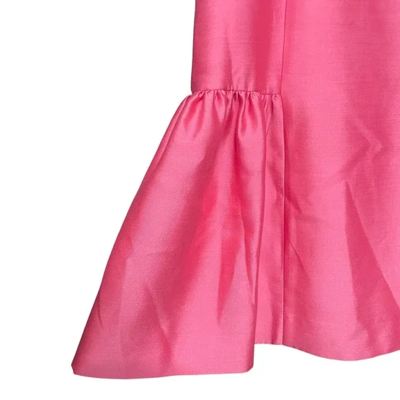 Milly Of New York Pink Dress Sleeveless Bow Balletcore Party Cocktail Size 8 - Picture 3 of 14